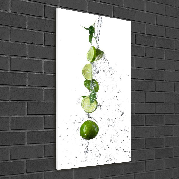 Cuadro de cristal moderno efecto brillo vertical Limas