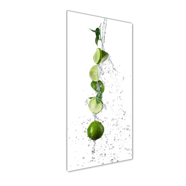 Cuadro de cristal moderno efecto brillo vertical Limas