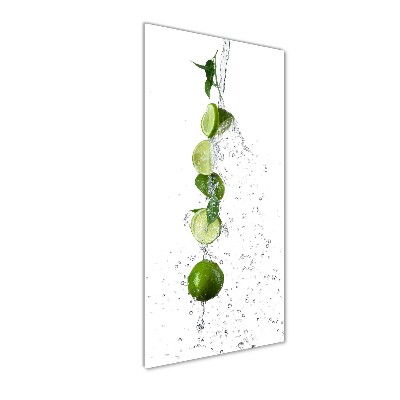 Cuadro de cristal moderno efecto brillo vertical Limas