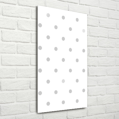 Cuadro de vidrio templado 4mm para pared vertical Puntos y corazones