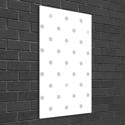 Cuadro de vidrio templado 4mm para pared vertical Puntos y corazones