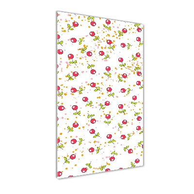 Cuadro decorativo en cristal con canto pulido vertical Guindas