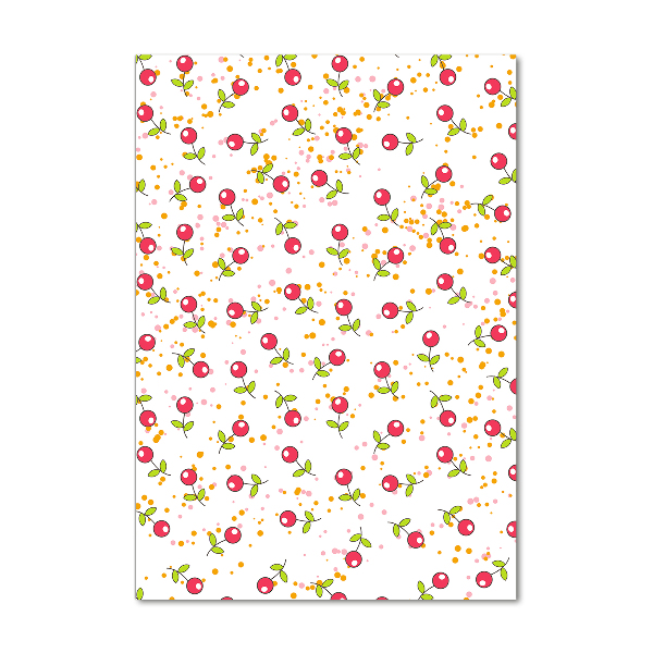 Cuadro decorativo en cristal con canto pulido vertical Guindas