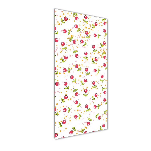 Cuadro decorativo en cristal con canto pulido vertical Guindas