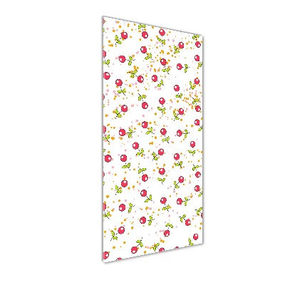 Cuadro decorativo en cristal con canto pulido vertical Guindas