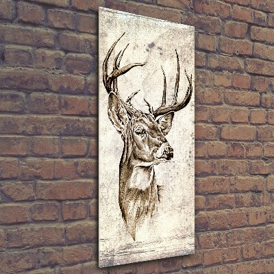 Cuadro de vidrio templado 4mm para pared vertical Ciervo