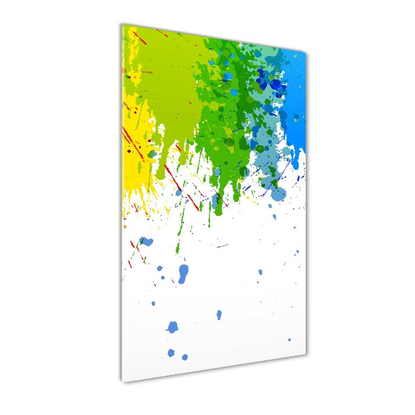 Fotocuadro de cristal elegante para hogar vertical Arcoíris abstracto