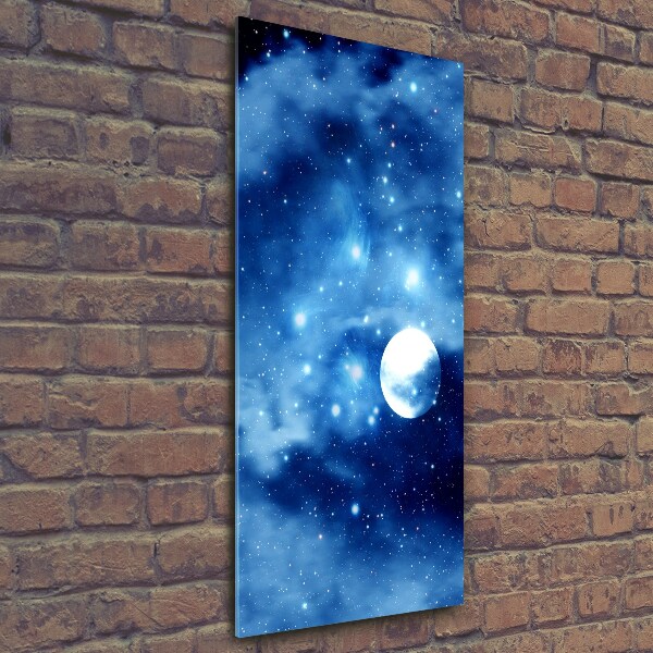 Cuadro de vidrio templado 4mm para pared vertical Luna llena