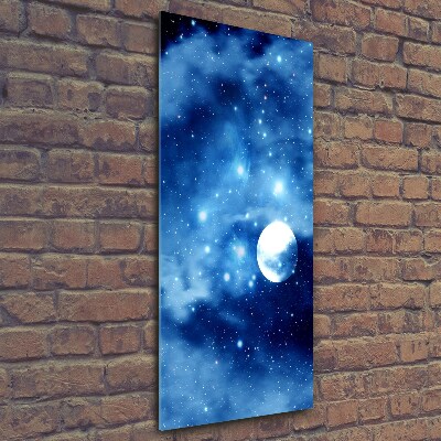 Cuadro de vidrio templado 4mm para pared vertical Luna llena