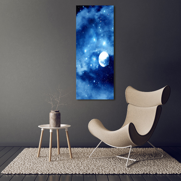 Cuadro de vidrio templado 4mm para pared vertical Luna llena