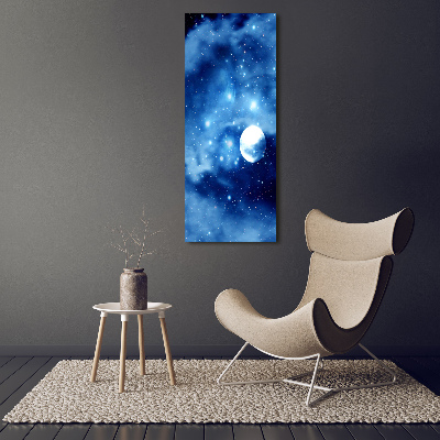 Cuadro de vidrio templado 4mm para pared vertical Luna llena