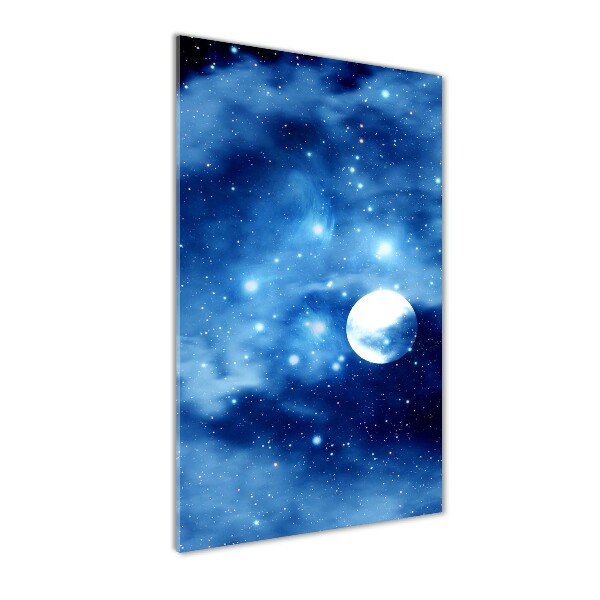 Cuadro de vidrio templado 4mm para pared vertical Luna llena