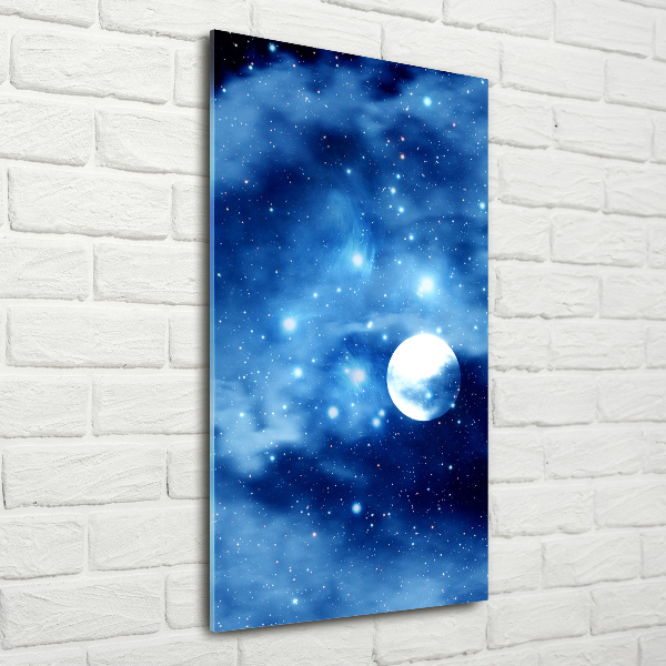 Cuadro de vidrio templado 4mm para pared vertical Luna llena