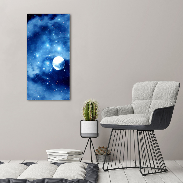 Cuadro de vidrio templado 4mm para pared vertical Luna llena
