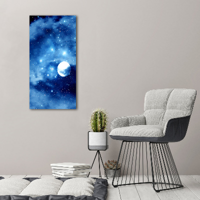 Cuadro de vidrio templado 4mm para pared vertical Luna llena