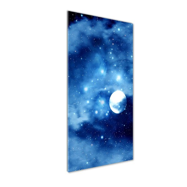 Cuadro de vidrio templado 4mm para pared vertical Luna llena