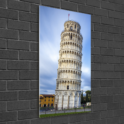 Fotocuadro de cristal elegante para hogar vertical Torre inclinada de Pisa
