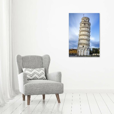 Fotocuadro de cristal elegante para hogar vertical Torre inclinada de Pisa