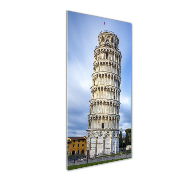 Fotocuadro de cristal elegante para hogar vertical Torre inclinada de Pisa