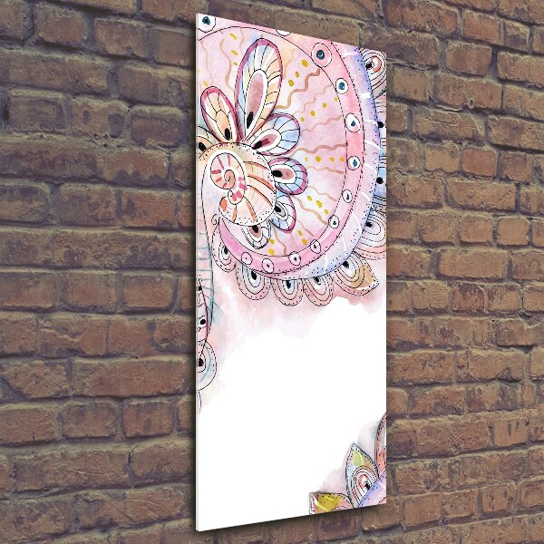 Cuadro de vidrio templado 4mm para pared vertical Patrón abstracto