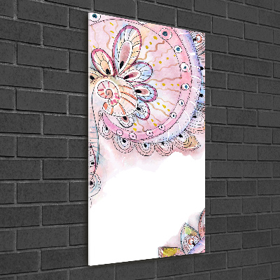 Cuadro de vidrio templado 4mm para pared vertical Patrón abstracto