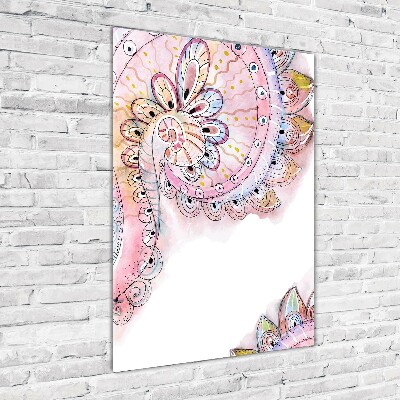 Cuadro de vidrio templado 4mm para pared vertical Patrón abstracto