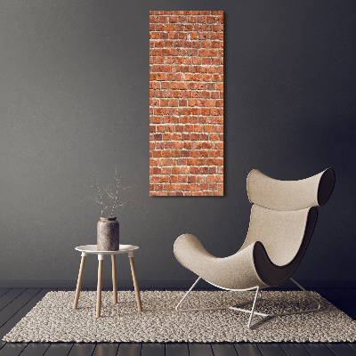 Fotocuadro de cristal elegante para hogar vertical pared de ladrillos