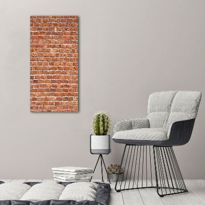 Fotocuadro de cristal elegante para hogar vertical pared de ladrillos