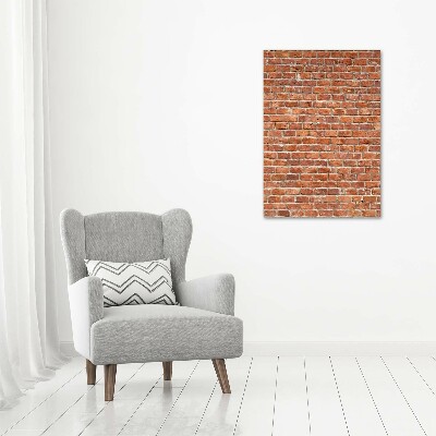 Fotocuadro de cristal elegante para hogar vertical pared de ladrillos