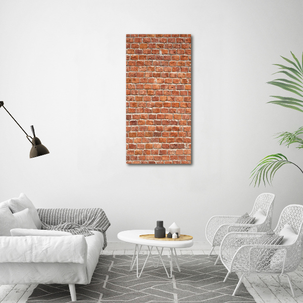 Fotocuadro de cristal elegante para hogar vertical pared de ladrillos