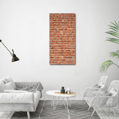 Fotocuadro de cristal elegante para hogar vertical pared de ladrillos