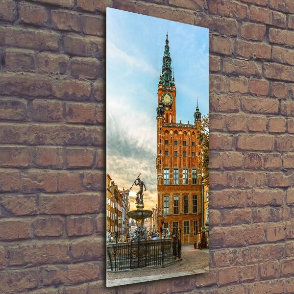 Cuadro de cristal moderno efecto brillo vertical Gdansk, Polonia