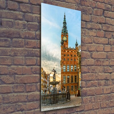 Cuadro de cristal moderno efecto brillo vertical Gdansk, Polonia