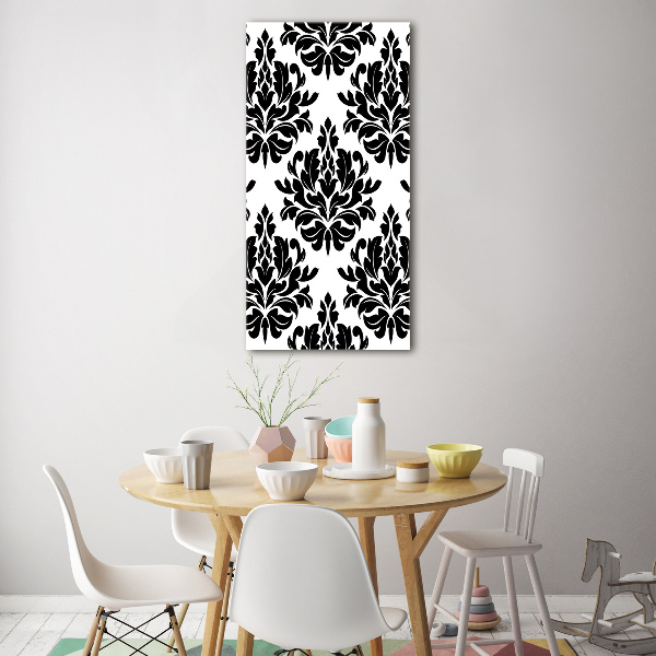 Cuadro de cristal moderno efecto brillo vertical Adornos