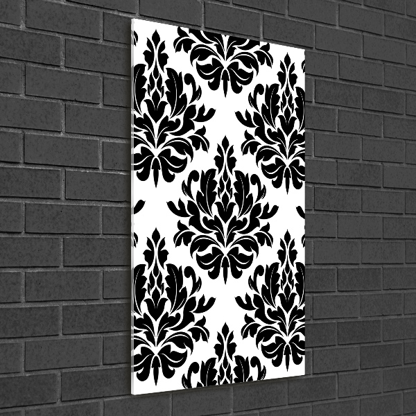 Cuadro de cristal moderno efecto brillo vertical Adornos