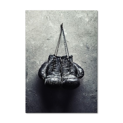 Cuadro de cristal moderno efecto brillo vertical Guantes de boxeo