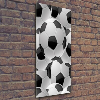 Cuadro decorativo en cristal con canto pulido vertical Fútbol americano
