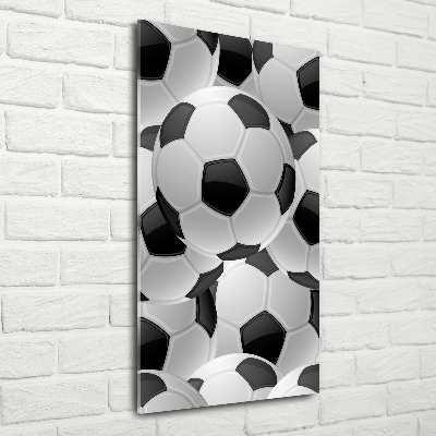 Cuadro decorativo en cristal con canto pulido vertical Fútbol americano