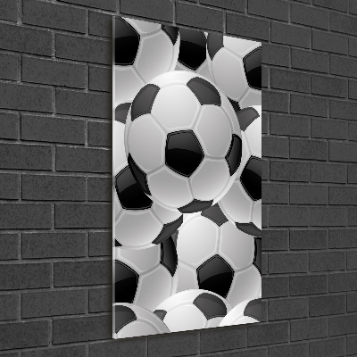 Cuadro decorativo en cristal con canto pulido vertical Fútbol americano