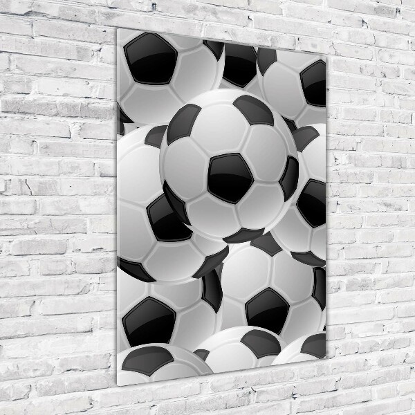 Cuadro decorativo en cristal con canto pulido vertical Fútbol americano