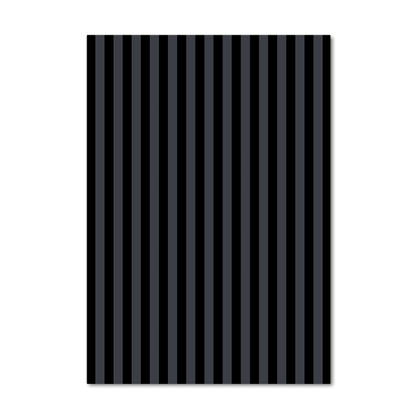 Cuadro de cristal moderno efecto brillo vertical Rayas negras y grises