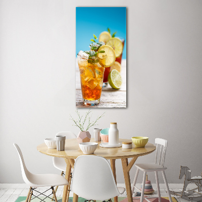 Fotocuadro de cristal elegante para hogar vertical Té helado