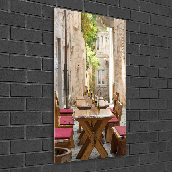 Fotocuadro de cristal elegante para hogar vertical Korcula, Croacia