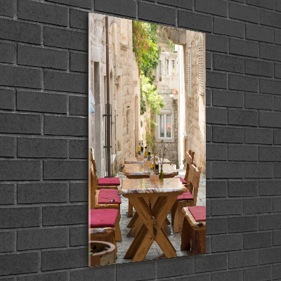 Fotocuadro de cristal elegante para hogar vertical Korcula, Croacia