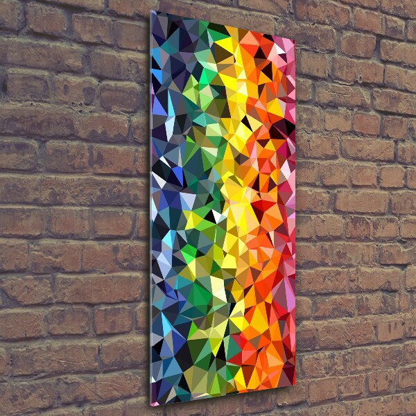 Fotocuadro de cristal elegante para hogar vertical Fondo geométrico