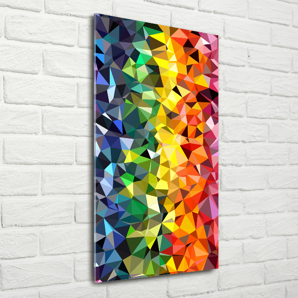 Fotocuadro de cristal elegante para hogar vertical Fondo geométrico