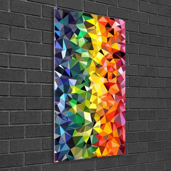 Fotocuadro de cristal elegante para hogar vertical Fondo geométrico