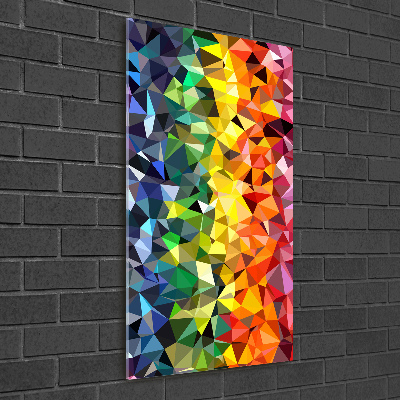 Fotocuadro de cristal elegante para hogar vertical Fondo geométrico