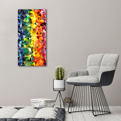 Fotocuadro de cristal elegante para hogar vertical Fondo geométrico