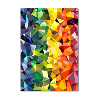 Fotocuadro de cristal elegante para hogar vertical Fondo geométrico